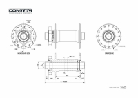 Contec Vorderradnabe Core Boost 110/15 mm 6 Loch 32 Loch