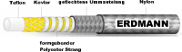 1 Meter hydraulische Bremsleitung rot stahlflex optik